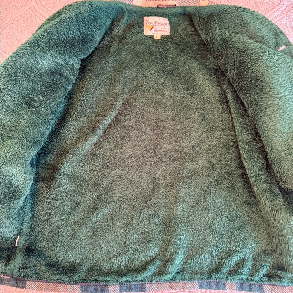 ❄️ Vintage Fox Knapp Green and Tan Plaid Woman’s Cabincore style jacket - Picture 9 of 9